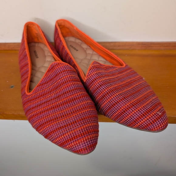 Birdies “The Heron” Woven Pointed-Toe Flats – Orange/Pink – Size 8.5 - Picture 2 of 8